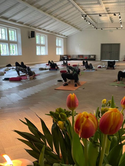 yoga session group image