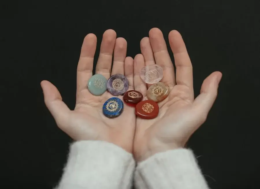 7 Chakras holding hand